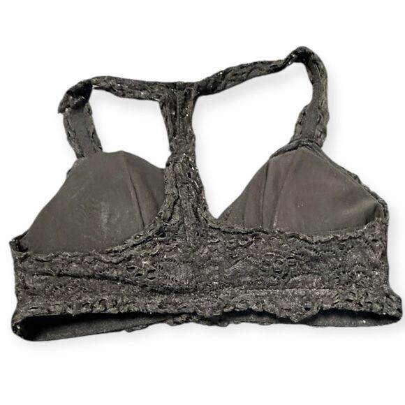 MAURICES Women’s Dark Gray Lace Racerback Bralette Size Small - Picture 2 of 3